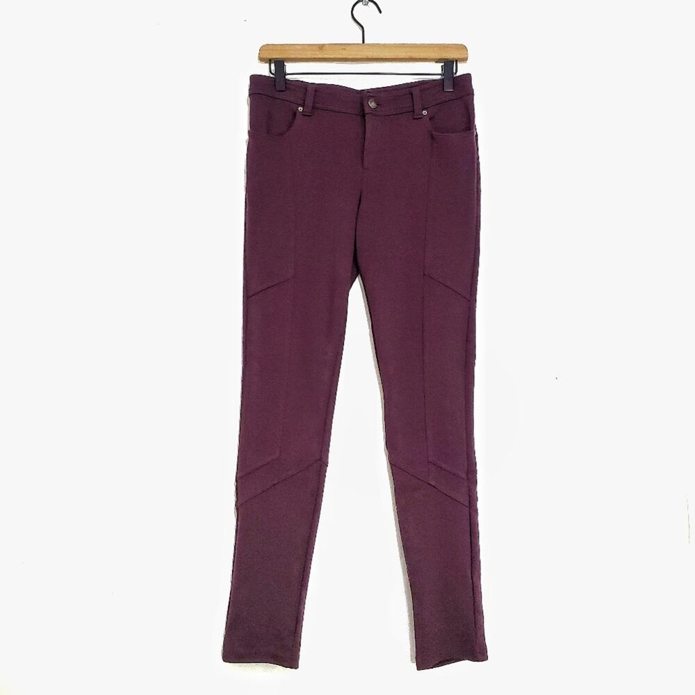 Free People | Stretch Ponte Pants with Angled Stitching and Pockets